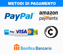 Metodi di pagamento - Paypal, Visa, Mastercard, Postepay, American Express, Bonifico bancario, Criptovalute, Amazon Payments - Initpc