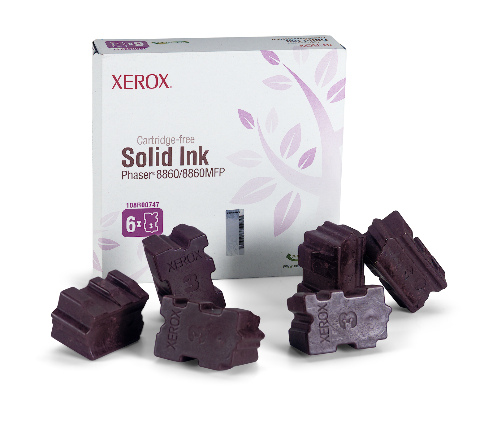 6 Stick Genuine Solid Ink Magenta Xerox Phaser 8860 108r00747 95205731347