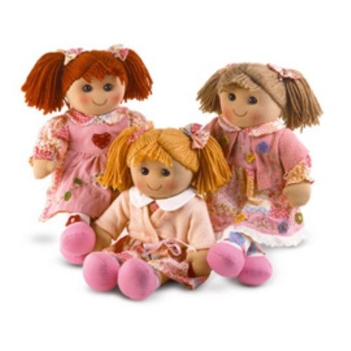 Bambola di Pezza Rosy H 35 Cm Confezione da 3 Pezzi