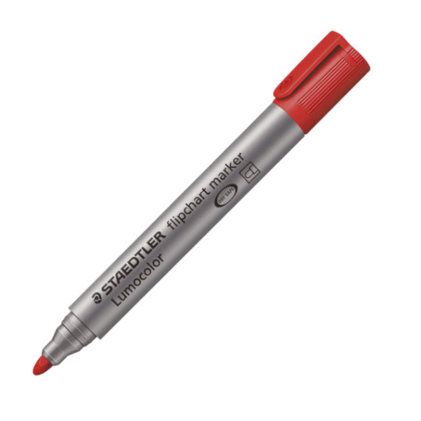 Marcatore Lumocolor Flipchart 356 Punta Tonda Rosso Staedtler 3562 4007817356012