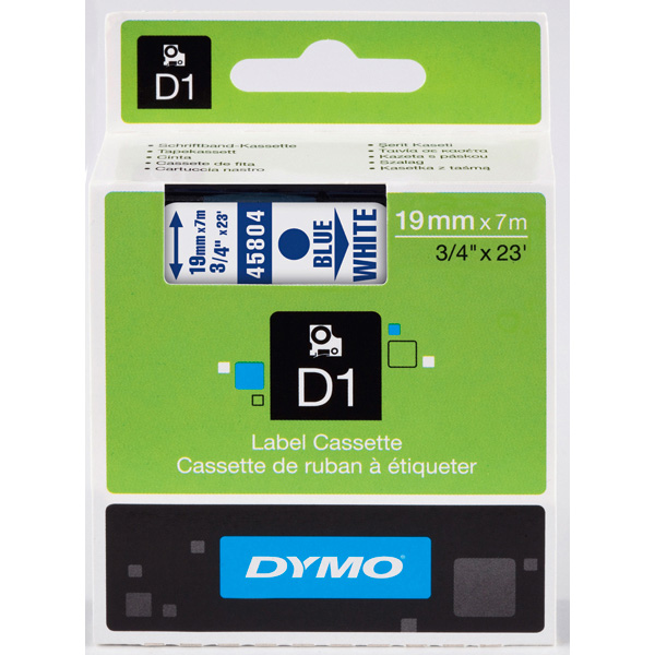 Nastro Dymo Tipo D1 19mmx7mt Blu Bianco 458040 S0720840 5411313452144