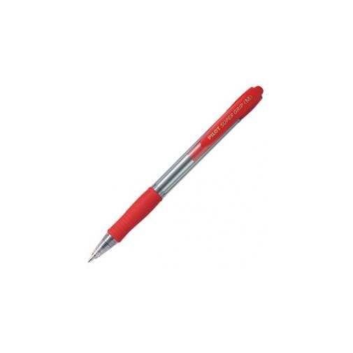 Penna Sfera Scatto Super Grip Rosso Medio 1 0mm Pilot Confezione da 12 Pezzi