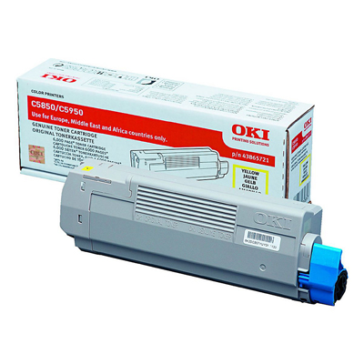 Toner Laser Oki 5850 Giallo Oki 43865721 5031713039853