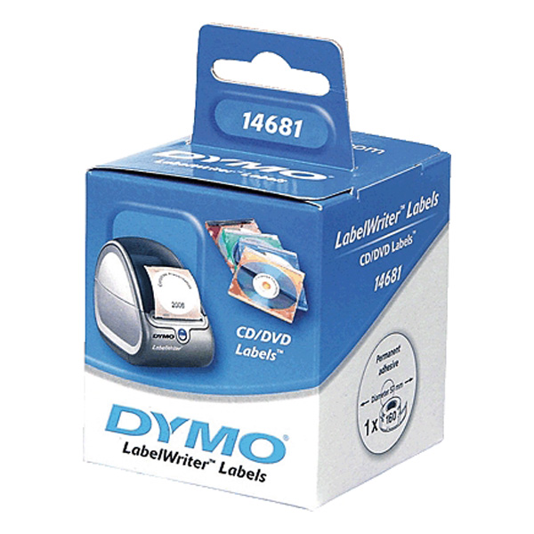 Rotolo 160 Etichette Dymo Lw Diam 57mm X Cd Dvd Bianco 146810 S0719250 5411313146814