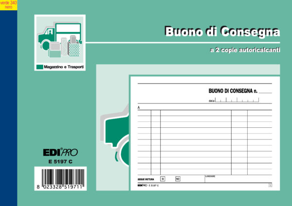 Blocco Buoni di Consegna 50 50 12×17 5cm Ric E5197c E5197c 8023328519711