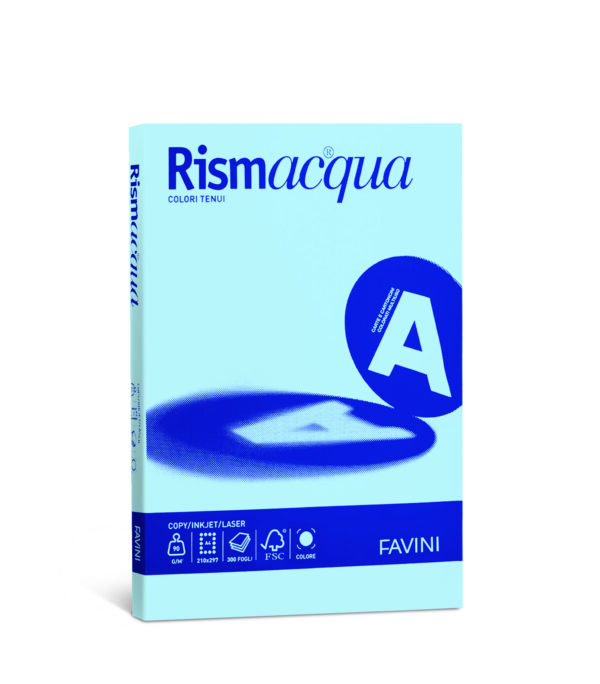 Carta Rismacqua Small A4 90gr 100fg Celeste 08 Favini A69t144 8007057615340