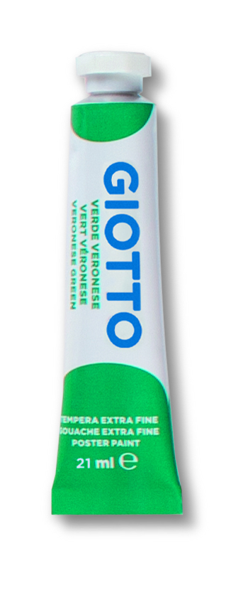 Tub Tempera 21ml Verde Veron Giotto 355013 8000825320613