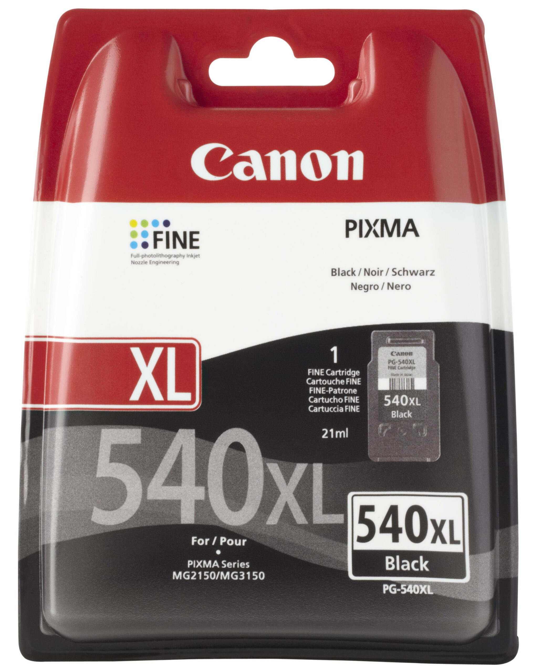 Pg 540 Xl Bl Eur W o Sec Canon Supplies Ink Hv 5222b005 8714574572550