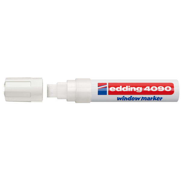 Marcatore Edding 4090 Punta Scalpello Gesso Liquido Bianco e 4090 049 4004764787975