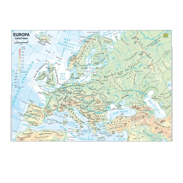 Carta Geografica Scolastica Plastificata Europa 297x420mm Belletti Bs03p 56944a