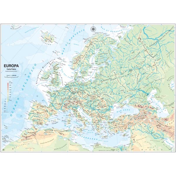 Carta Geografica Scolastica Murale Europa Belletti Ms03pl 9722281462674