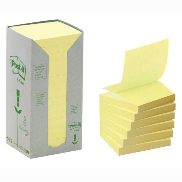 Blocco 100foglietti Post It Z Notes Green 76x76mm R330 1t Giallo Ricicl 100 61897 57679aa