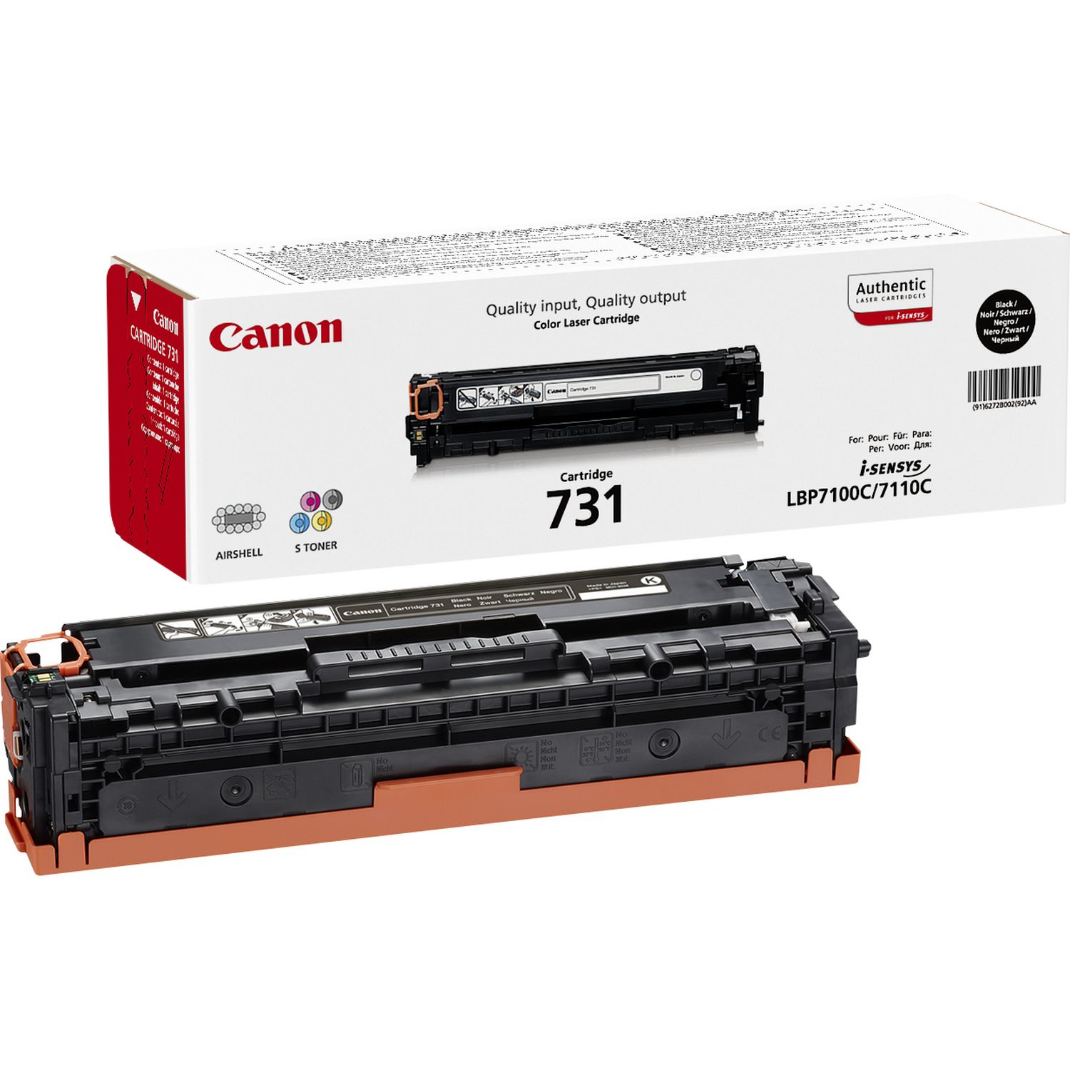 Toner Nero per Lbp7100cn Lbp7100cw 731bk 6272b002 4960999904788