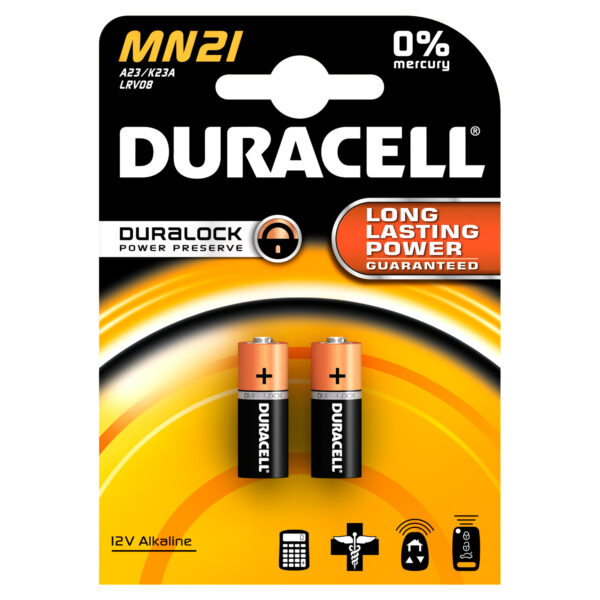 Blister 2 Pile Duracell 12v Mn21 D221 5000394203969