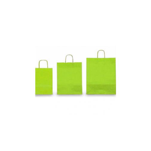 25 Shoppers Carta Kraft 45x15x50cm Twisted Verde Mela