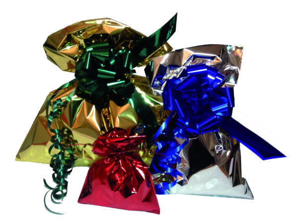 50 Buste Regalo in Ppl Metal Lucido 35x50cm Blu Senza Patella Adesiva U 814arr Y8nbl 8013170077439