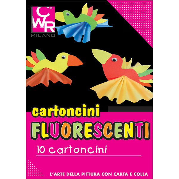 Pack 10 Cartoncini Fluo 35x50cm 260g Colori Ass Cwr 334 334 8004957005356