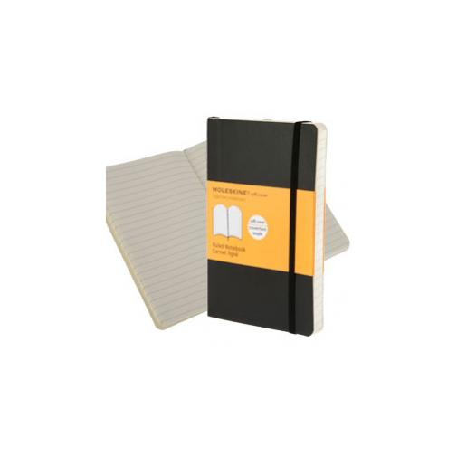 Taccuino Moleskine Pocket 9x14cm 192pg Righe Copertina Morbida C Elastico Nera