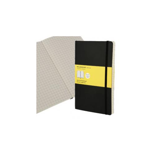 Taccuino Moleskine Large 13x21cm 240pg 5mm Copertina Morbida C Elastico Nera