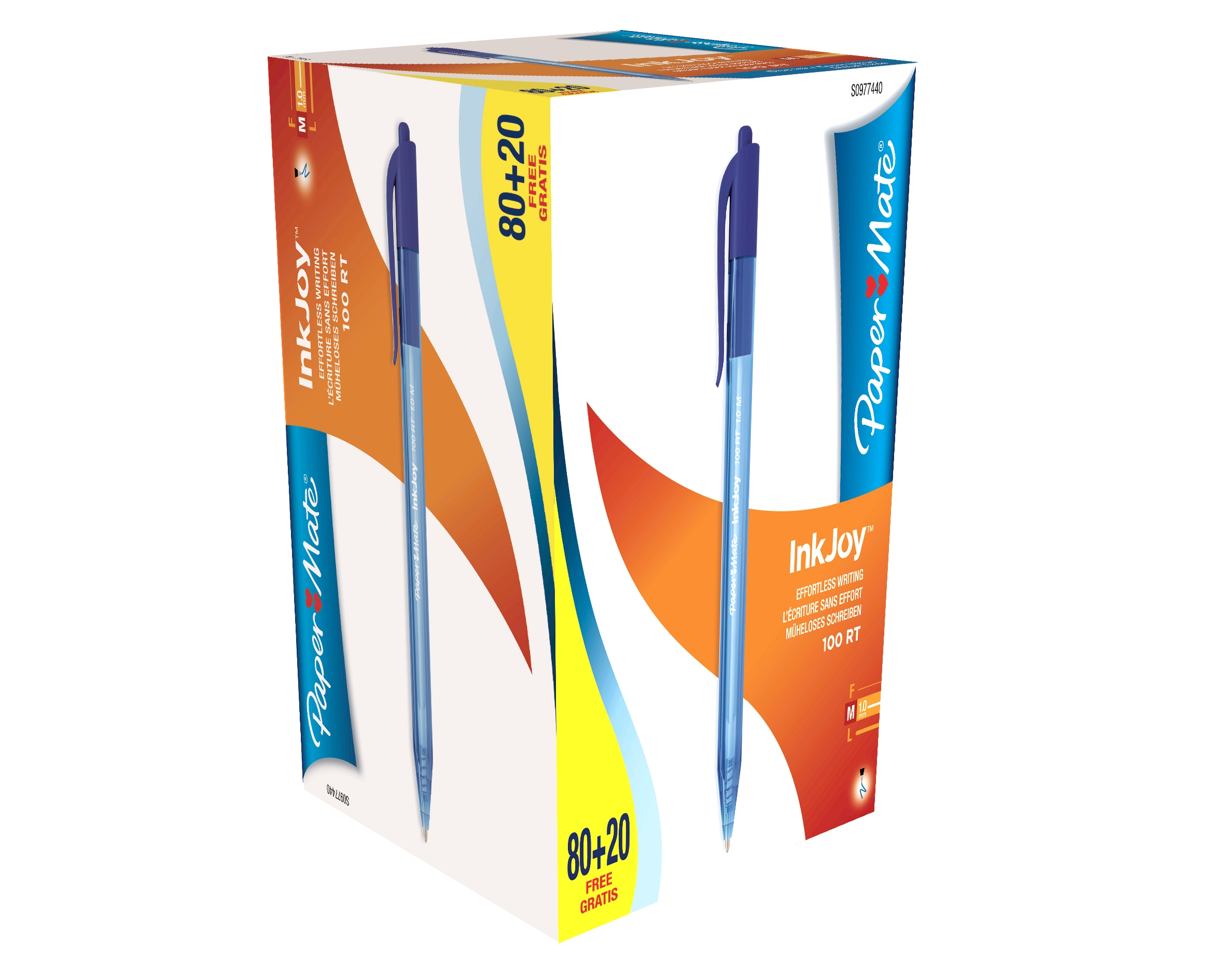 Special Pack 80 20 Penna Sfera Scatto Inkjoy Stick 100rt 1 0mm Blu Papermate S0977440 3501170977446