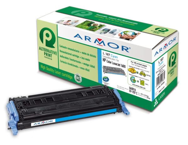 Toner Ciano Armor per Hp Color Laserjet 1600 2600 2605 Canon Lbp 5000 K12241 3112539607418