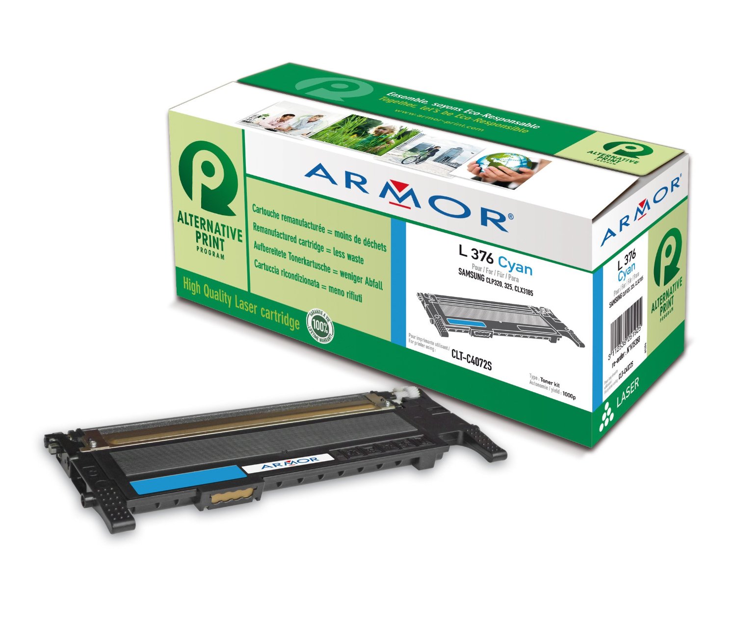 Toner Ciano per Samsung Clp320 325 K15358 3112539604424