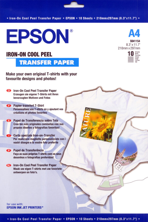 Carta Speciale per Stampa su Tessuto Iron-On-Transfer A4 10 Fogli 0010343814400