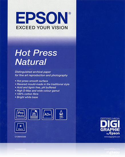 Carta Hot Press Natural 17inx50 Epson Lfp Media M1 C13s042323 8715946428192