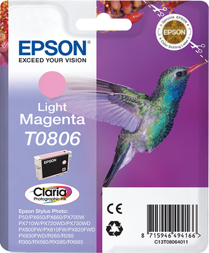 Cartuccia Magenta Light per Epson Consumer Ink S1 C13t08064011 8715946494166