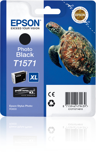 Cartuccia Inchiostro a Pigm Nero Foto Epson Ultrachrome Tartaruga Taglia Xl C13t15714010 8715946479439