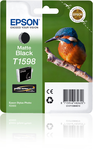 Cartuccia Nero Matte Epson Ultrachrome Hi Gloss Serie Martin Pescatore Taglia Xl C13t15984010 8715946482620