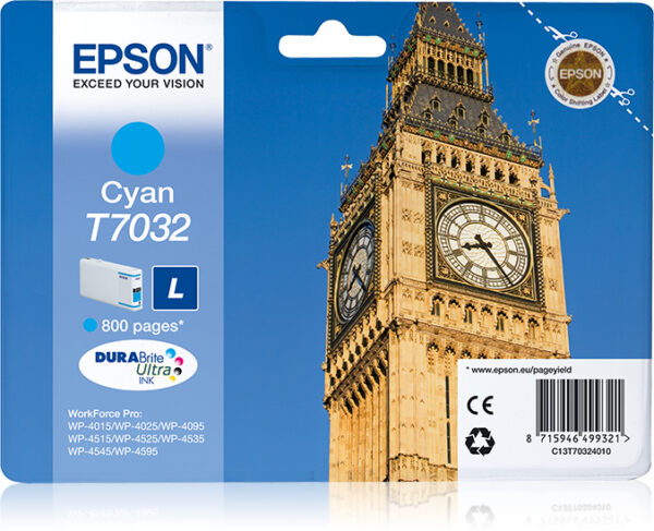 Tanica Ciano Taglia L per Epson Business Ink S3 C13t70324010 8715946499321