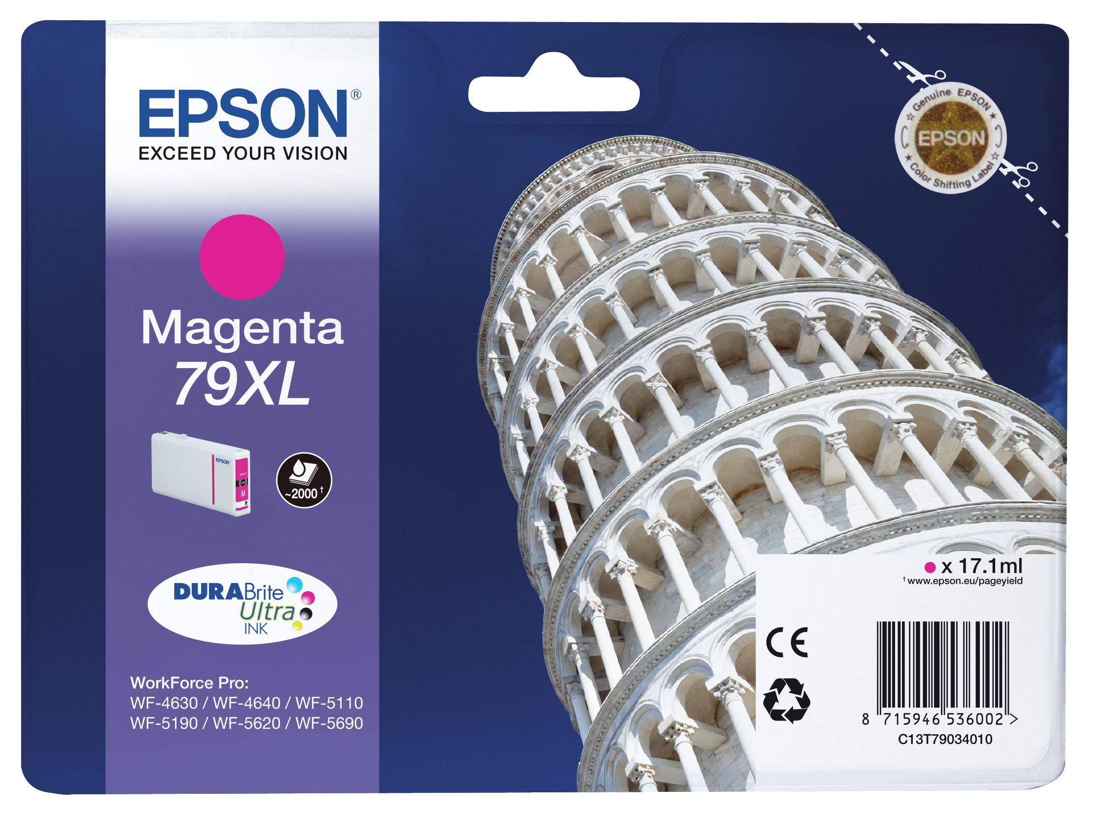 Cartuccia Magenta N 79xl Epson Business Ink S3 C13t79034010 8715946536002