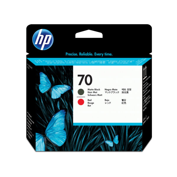 Testina di Stampa Hp 70 Nero Opaco e Rosso C9409a 882780528505