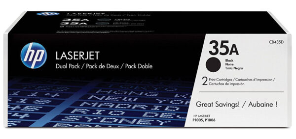 Toner Nero 35a Dual Pack Hp Hps Laserjet Supplies Gp Cb435ad 884962022351