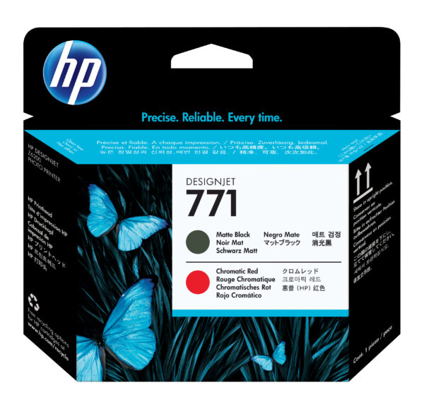 Testina di Stampa Designjet Hp 771 Nero Matte Red Cromatic Ce017a 884962986431