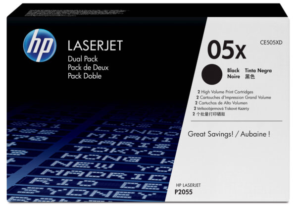 Toner Nero Dual Pack 05x Hp Ops A4valuelj Transasupp Gj Ce505xd 884962660058