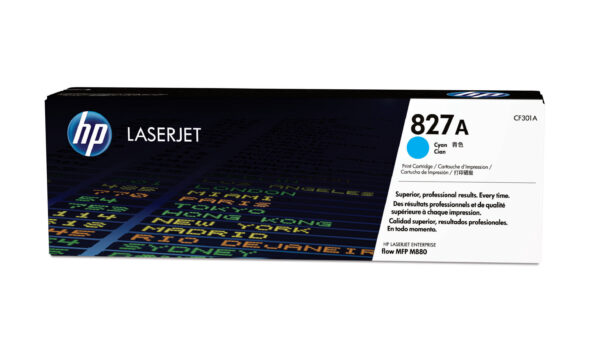 Hp 827a Toner Cartridge Ciano Laser Jet Cf301a 887111323827