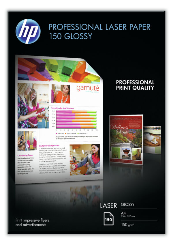 Risma 150 Fg Hp Professionale Glossy Paper 150g M2 A4 Laser Cg965a 884962310632