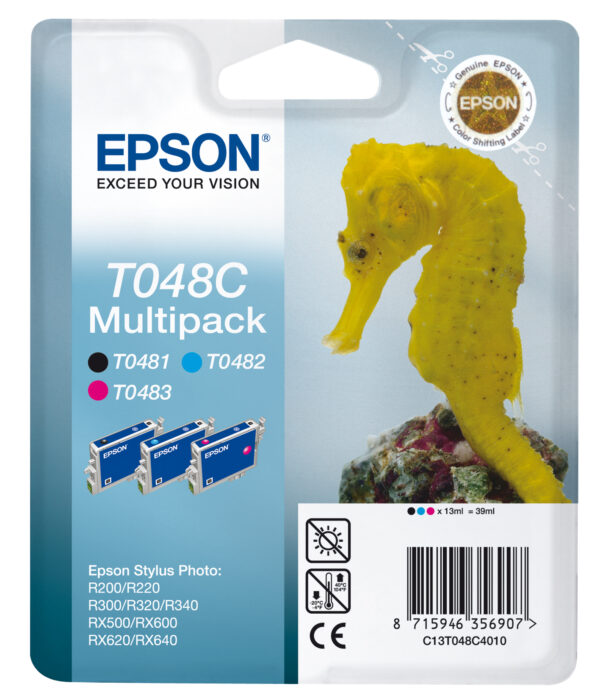 Multipack T048 Ncm Nero T048140 Ciano T048240 Magenta T048340 Rs C13t048c4010 8715946356907