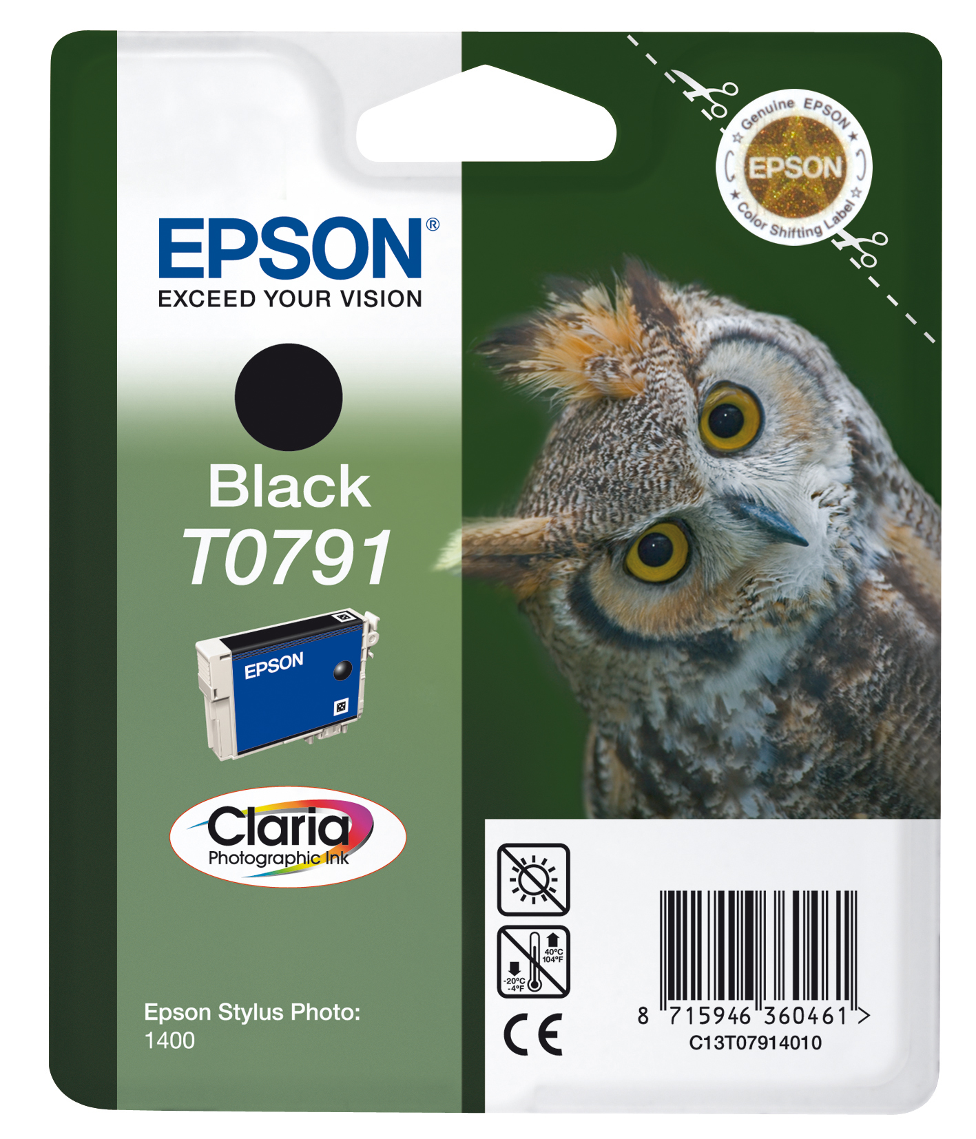 Cartuccia Inchiostro Epson Claria Nero nella Nuova Confezione Blister Rs C13t07914010 8715946360461