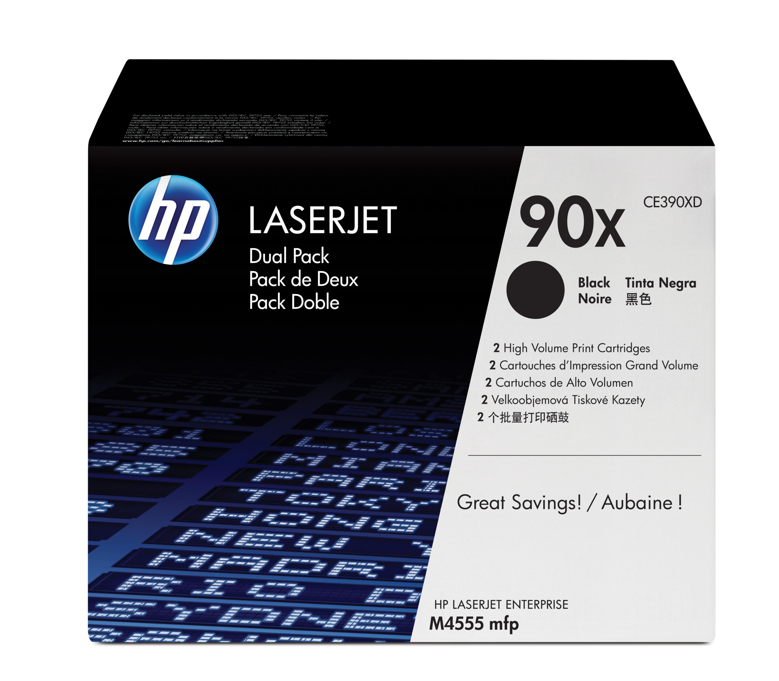 Scatola 2 Cartucce di Stampa Hp Laserjet Nr 90x Ce390xd 886112379650