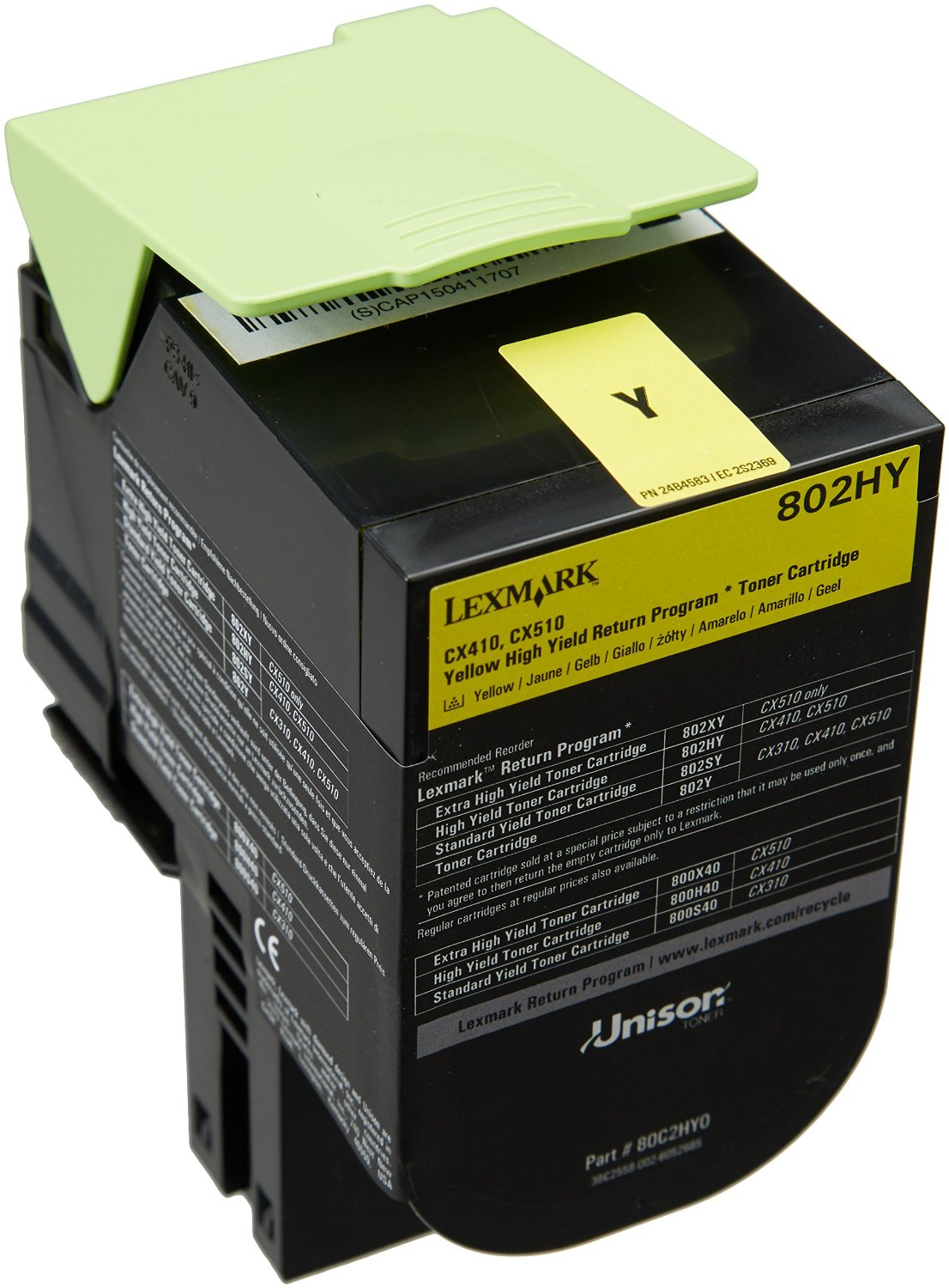 Toner 802hy Giallo Return Program 80c2hy0 734646477901