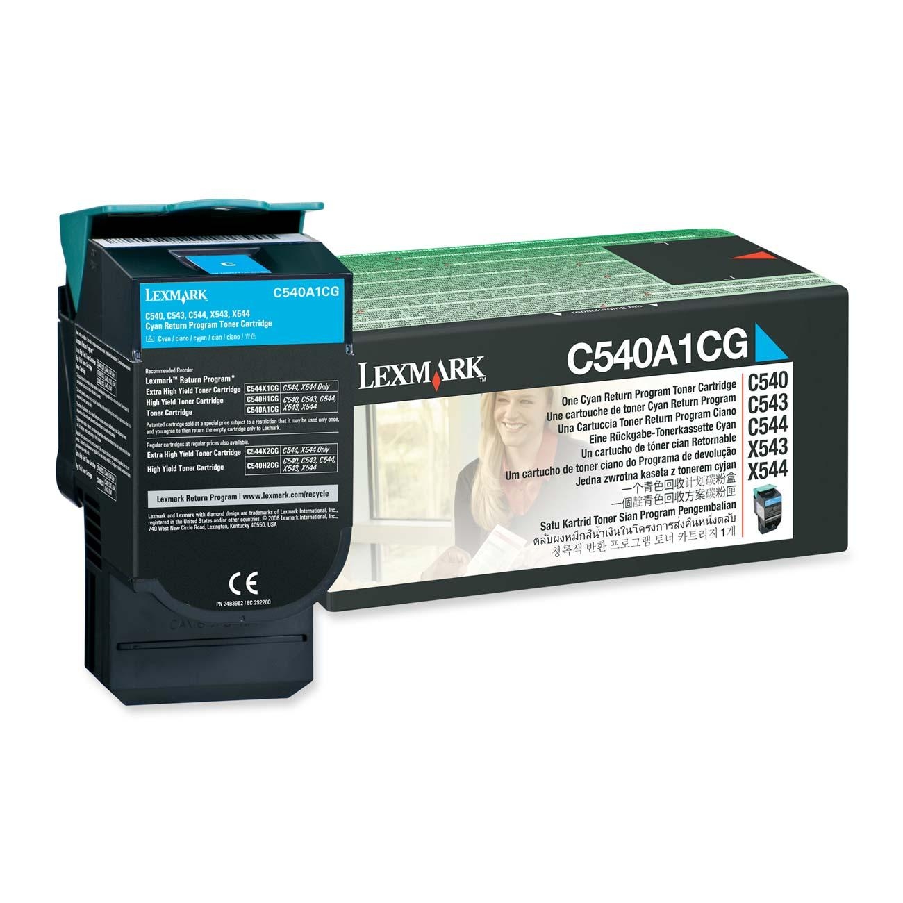 Toner Return Program Ciano C540 C543 C544 X543 Capacita 39 Standard C540a1cg 734646083423