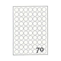 Tico Copy - Etichette adesive bianche circolari con margini diam