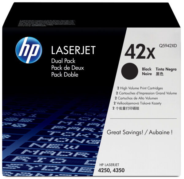 Toner 42x Dual Pack Hp Ops Supp A4 Value Lj C Sku 5t Q5942xd 882780984905