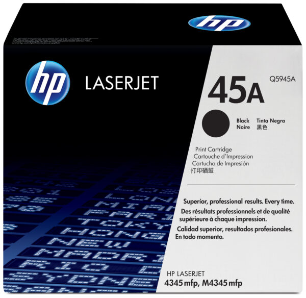 Cartuccia di Stampa Smart Hp per Stampanti Hp Laserjet 4345 Mfp Nero 18000pg Q5945a 829160296197