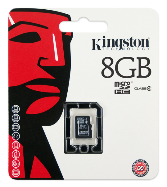 8gb Microsdhc Class 4 Flash Car Kingston Digital Media Product Sdc4 8gbsp 740617154115