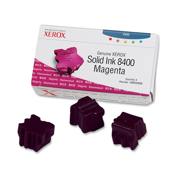 3 Stick Solid Ink Magenta Phaser 8400 108r00606 95205024333