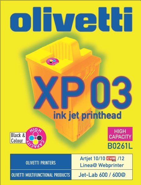 Testina 4 Colori Xp03 Artjet10 12 Olivetti B0261 8020334209469